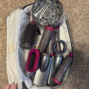 Dyson Gray and Pink Hair Styling Kit